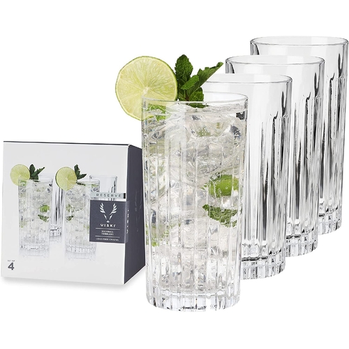 Reserve European Crystal Highball Tumblers (set of 4)