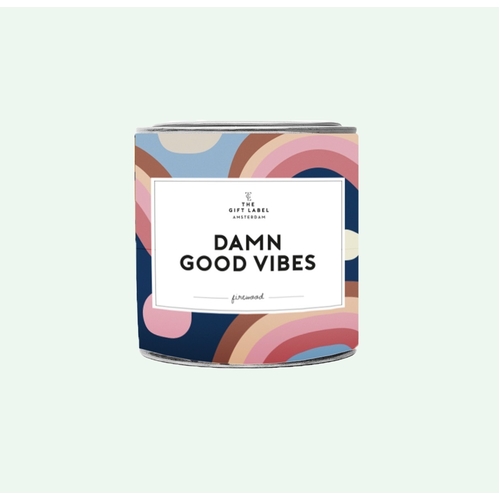 Damn Good Vibes Candle Tin 310g - Fresh Cotton