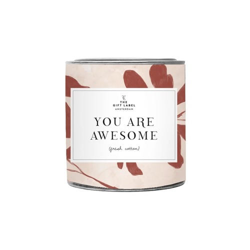 You Are Awesome Candle Tin Big - Fresh Cotton