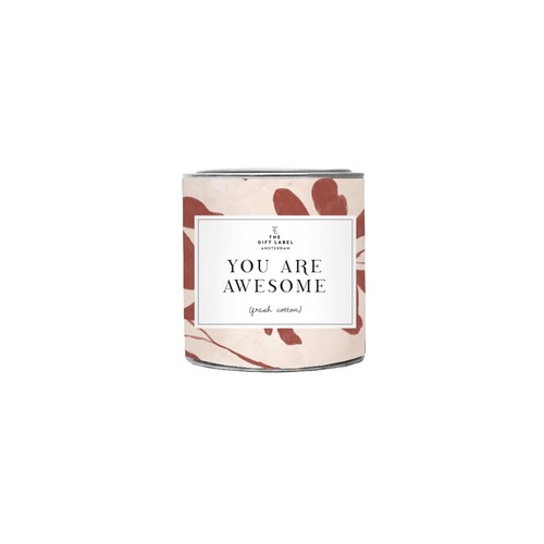 You Are Awesome Candle Tin Small - Fresh Cotton