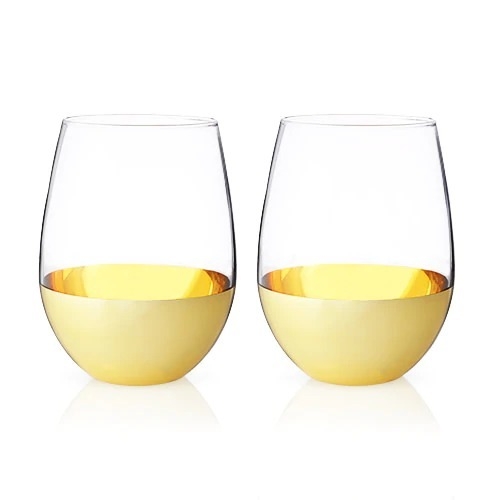 Gold-Dipped Wine Tumblers