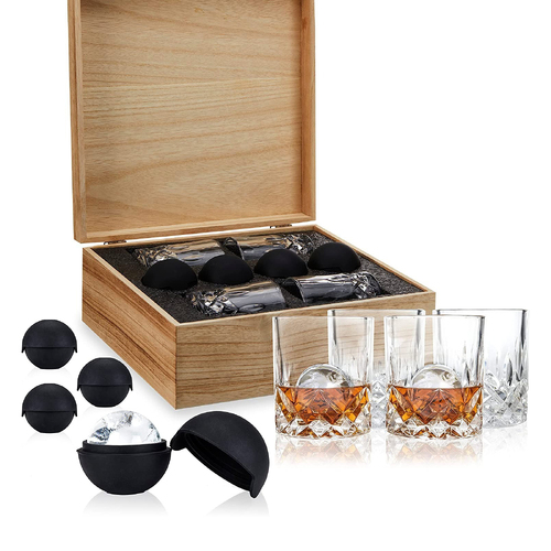 Liquor Glass and Ice Sphere Box Set by Viski 