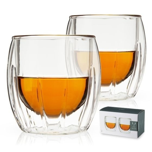 Viski Double Walled Spirits Glass Set of 2