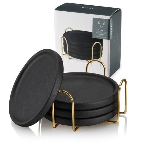 Earthenware Coasters Set of 4 by Viski 