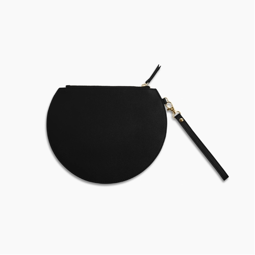 3/4 Moon Clutch in Black.