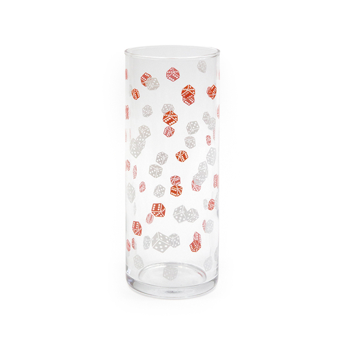 Dice highball glass