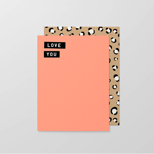 Love you fluro small card