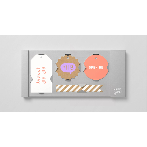 Hip hip hooray gift tags 20pk