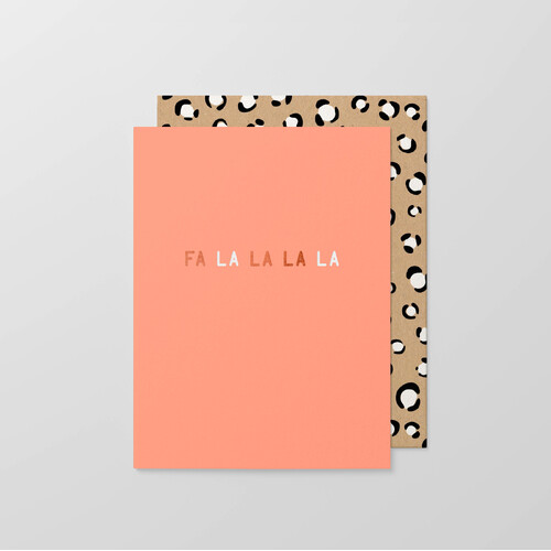 Fa La La fluro/copper foil small card