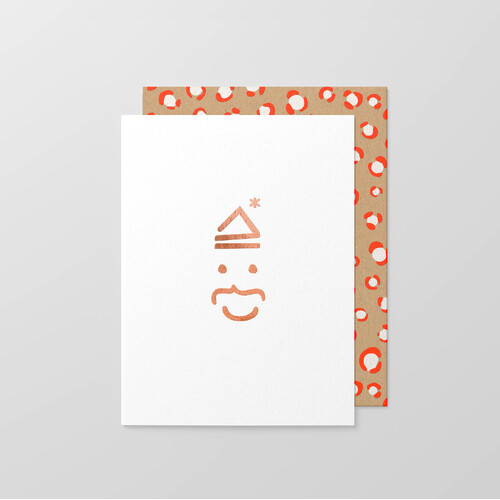 Santa type! copper foil small card