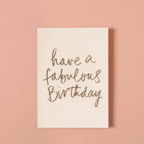 Have a Fabulous Birthday Pale Blush.