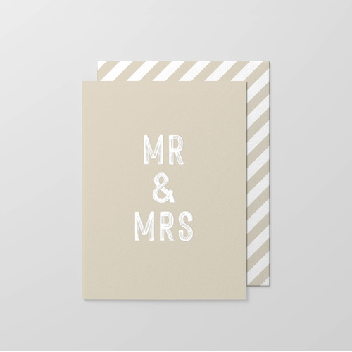 Mr & Mrs Foil Small Card