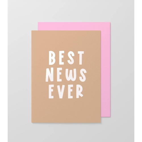Best News Ever (tan/white)