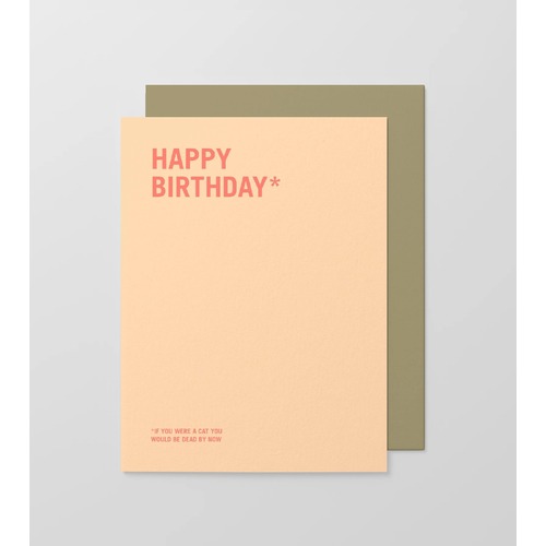 Happy birthday *if you were a cat small card