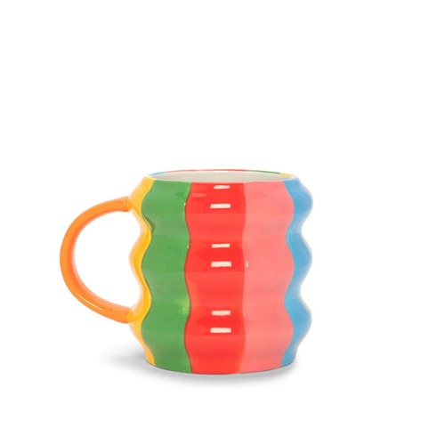 Ceramic Mug, Rainbow Wave