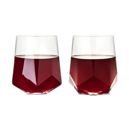 Faceted Crystal Wine Glasses by Viski