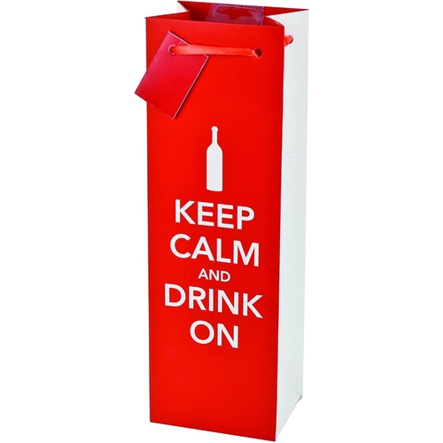 Keep Calm and Drink On Wine Bag