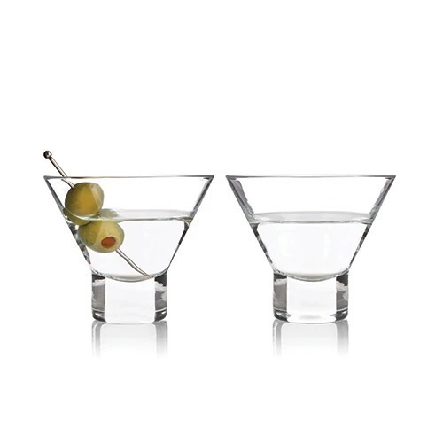Heavy Base Crystal Martini Glasses by Viski