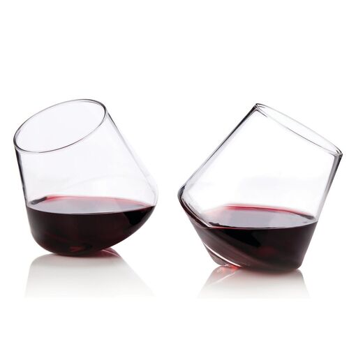 Rolling Crystal Wine Glasses by Viski