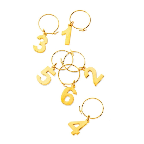 Viski Gold Plated Wine Charms
