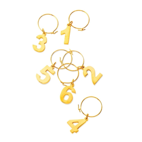 Gold Plated Wine Charms by Viski