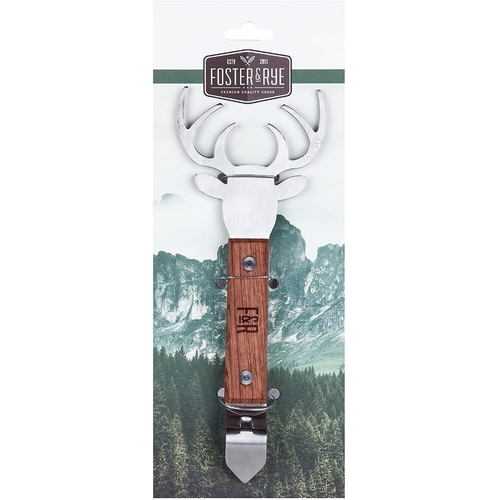 Stag Acacia Wood Bottle Opener by Foster & Rye