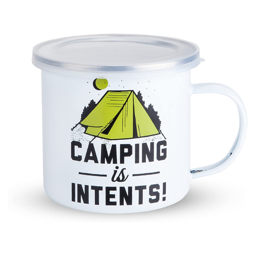 Camping Is Intents Enamel Mug by Foster & Rye
