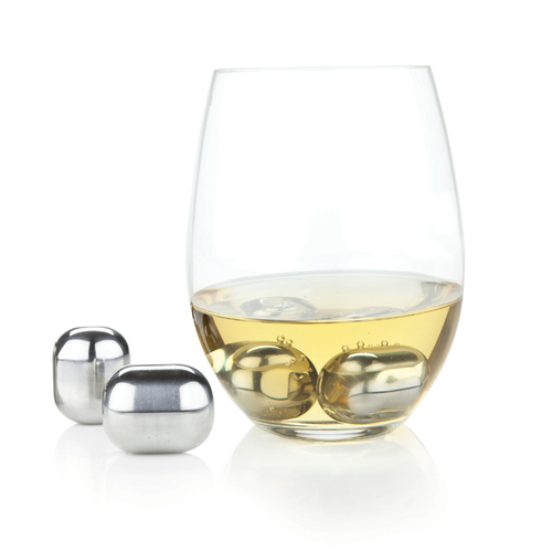 Glacier Rocks Stainless Steel Wine Globes by Viski