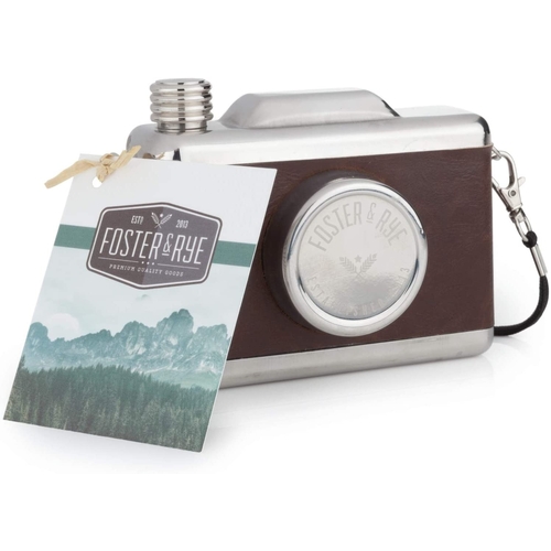 Stainless Steel Snapshot Flask by Foster & Rye