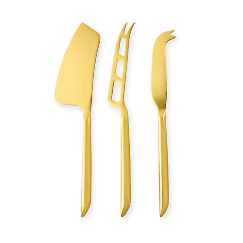 Gold Cheese Knives by Viski