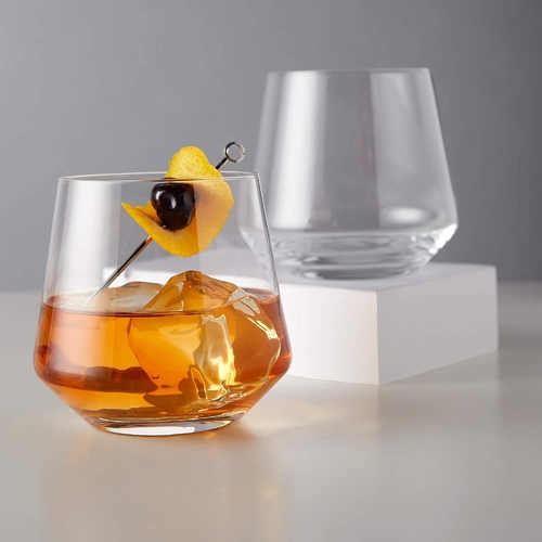 Viski Angled Crystal Cocktail Tumblers Set of 2