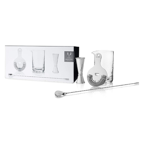  Four Piece Stainless Steel Mixologist Barware Set by Viski