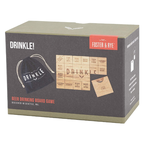 Drinkle Beer Drinking Board Game by Foster & Rye. 