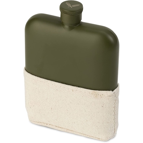 Matte Army Green Flask by Foster & Rye