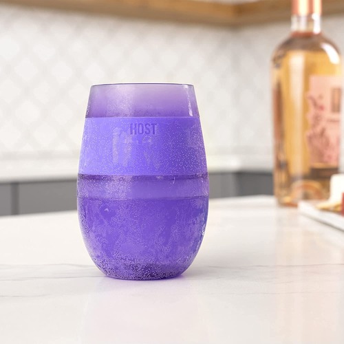 Wine FREEZE™ Translucent  Cooling Cups -Translucent Purple