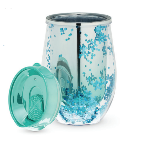 Mermaid Glitter Tumbler - Blue