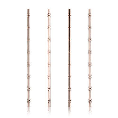 Viski Bamboo Copper Straws