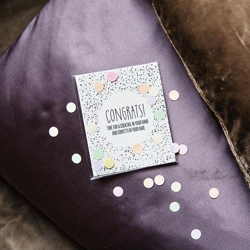 Congrats Time For A Cocktail In Your Hand Confetti card