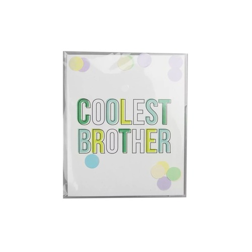 Coolest Brother Confetti Card