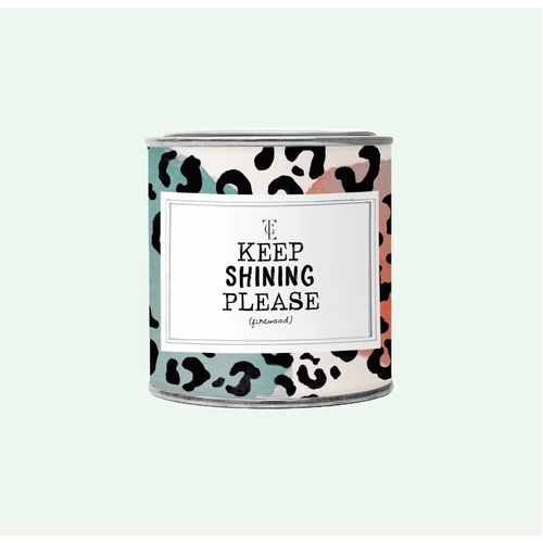 Keep Shining Please Candle Tin Big - Fresh Cotton