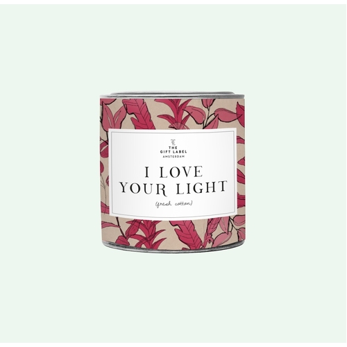 I Love Your Light Candle Tin Big - Jasmine Vanilla