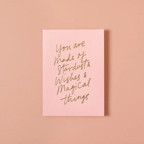 You Are Made of Stardust, Wishes & Magical Things Poeny Pink