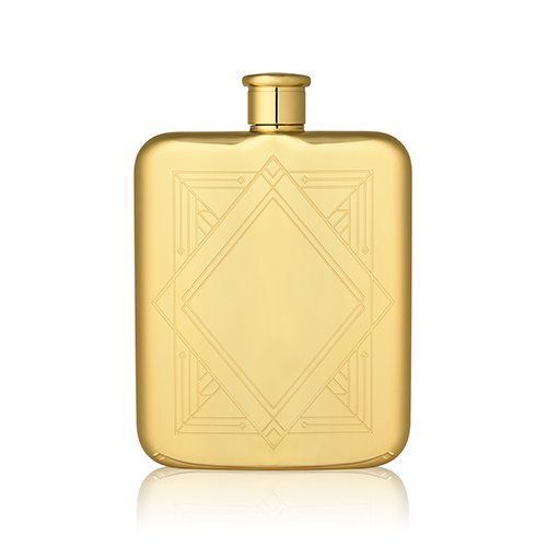Gold Art Deco Flask by Viski