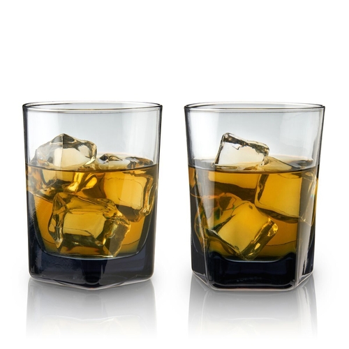 Warren: SMOKE DOUBLE OLD FASHIONED GLASSES - Set of 2