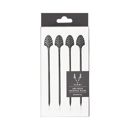 Gunmetal Deco Cocktail Picks by Viski