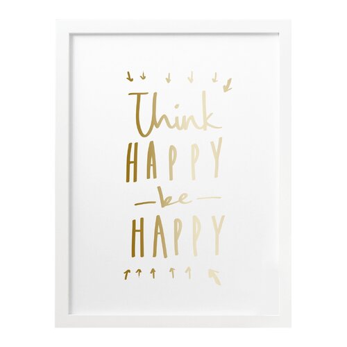 Think Happy Foil Print A4