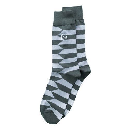 Don Offset Stripes Army Socks - Medium
