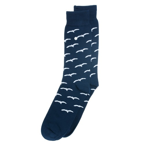 The Birds Navy Socks - Medium
