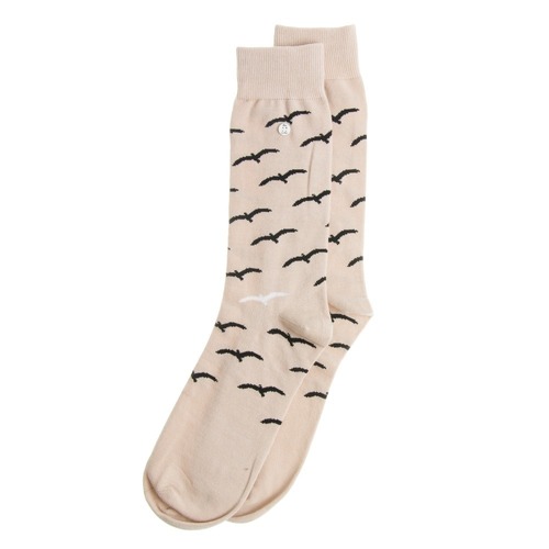 The Birds Beige Socks - Medium