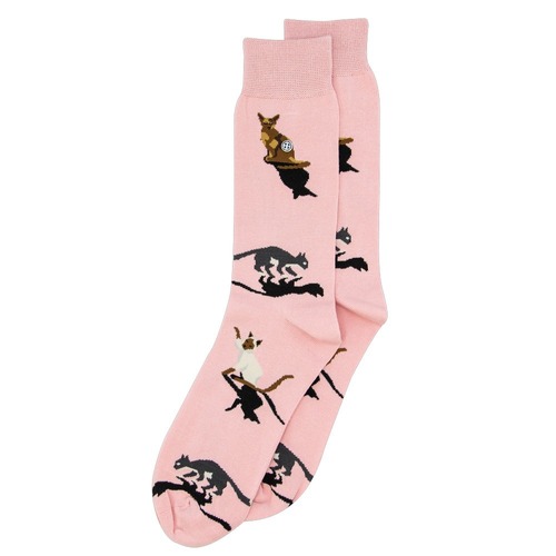 Cats Pink Socks - Medium